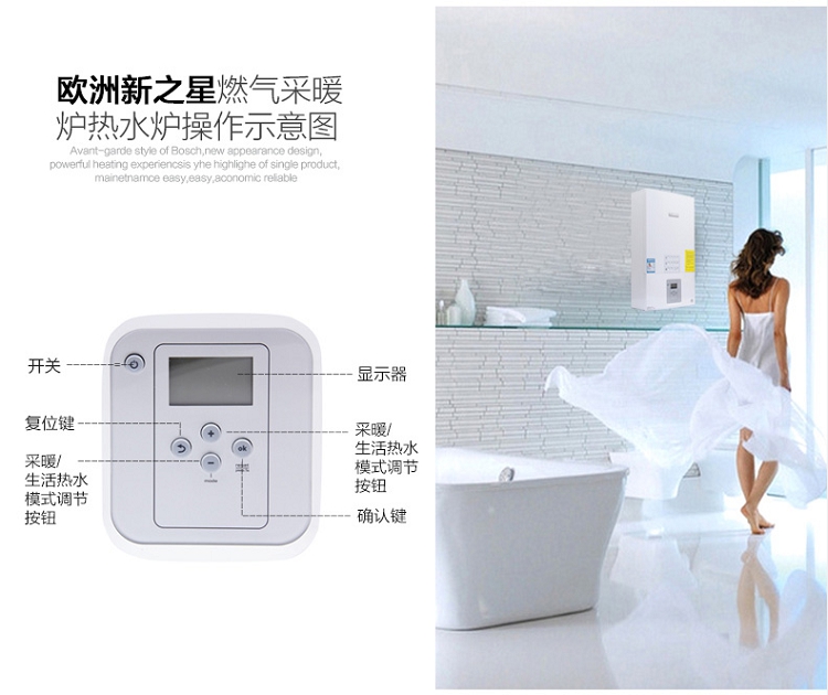 博世（BOSCH）原装进口新欧洲之星24kw采暖热水壁(图6)