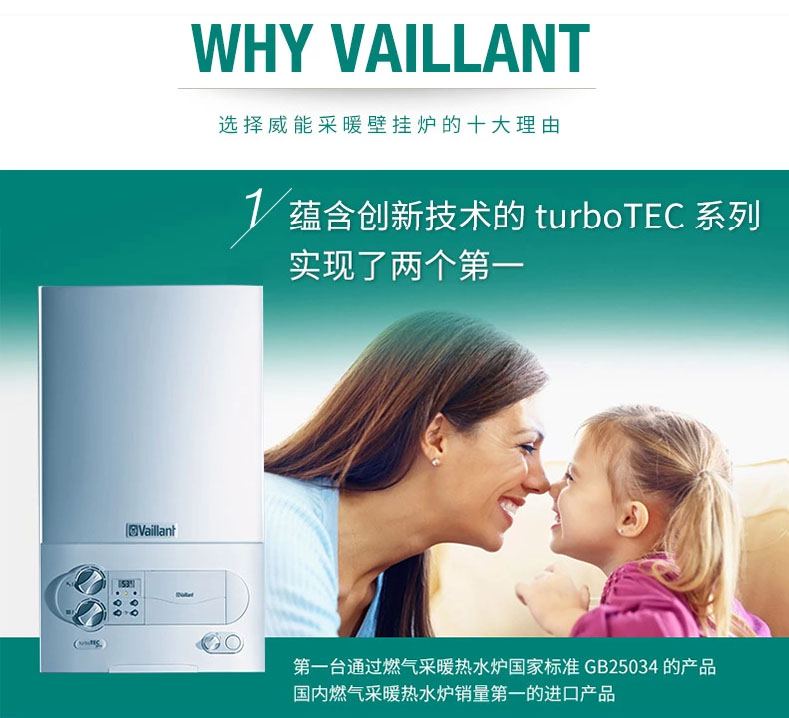 威能(Vaillant) 原装进口标准系列24kw采暖热水壁挂炉安装效果图