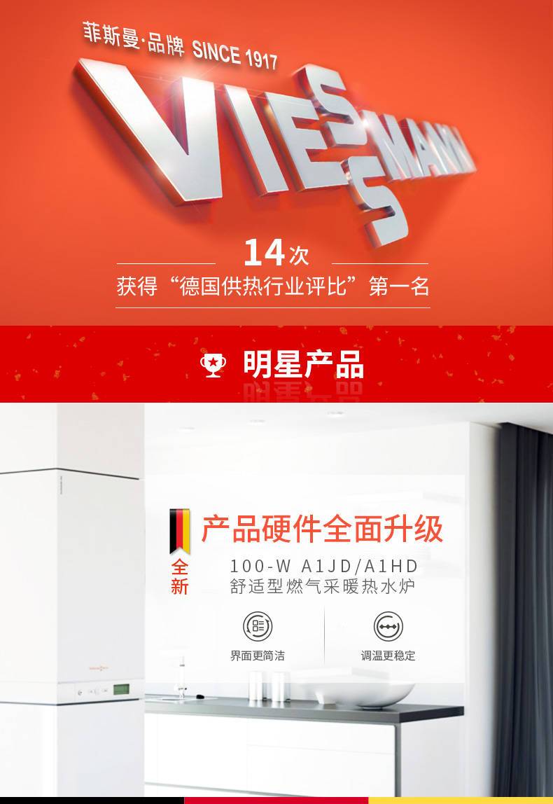 菲斯曼A1JD原装进口31kw采暖热水两用壁挂炉(图2)