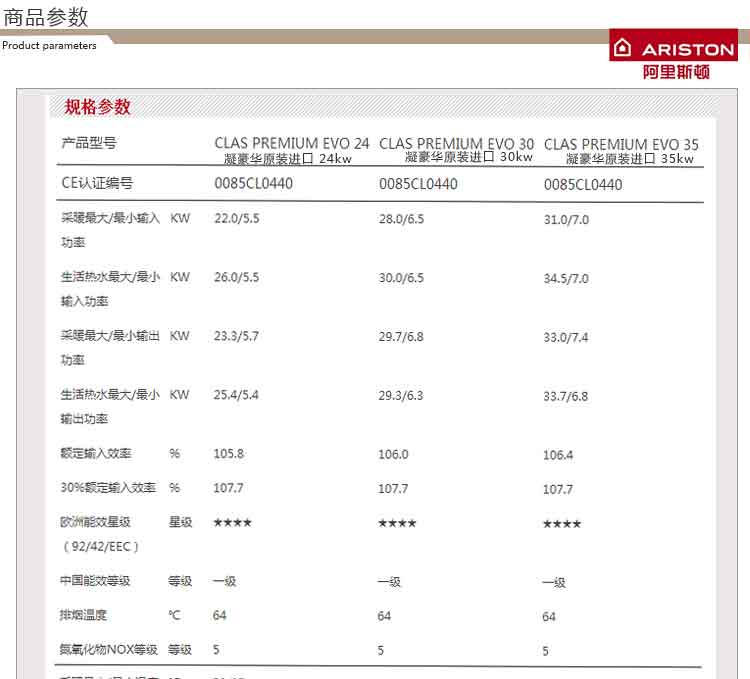 阿里斯顿原装进口(24KW)采暖热水两用冷凝壁挂炉(图20)