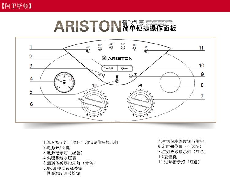 阿里斯顿壁挂炉BS逸系列24kw采暖热水两用锅炉(图17)